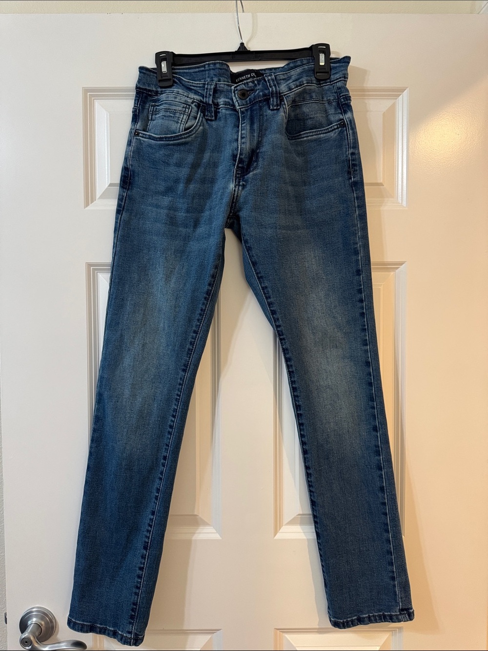 Kenneth Cole Men's Dark Blue Slim Straight Jeans